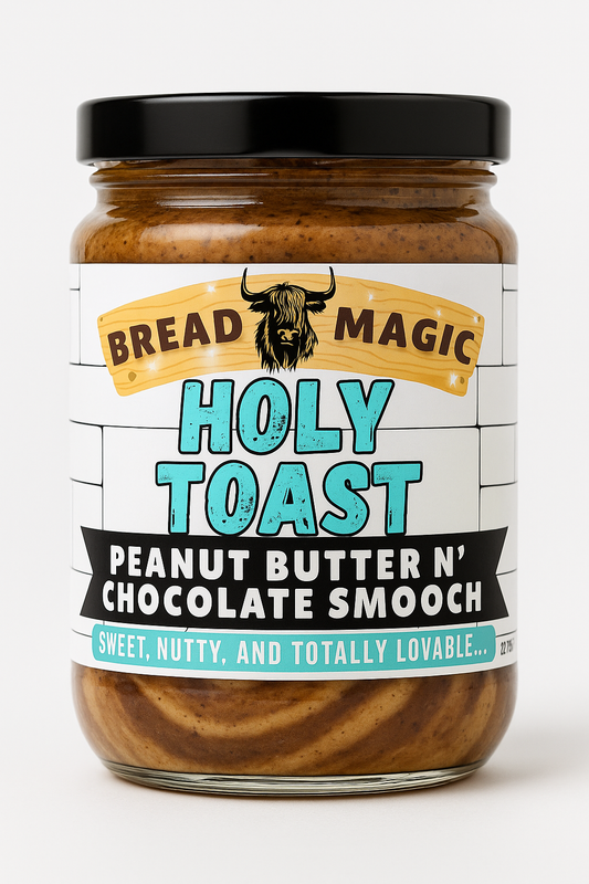 Holy Toast! Peanut Butter N’ Chocolate Smooch-Sweet, nutty, and totally lovable...