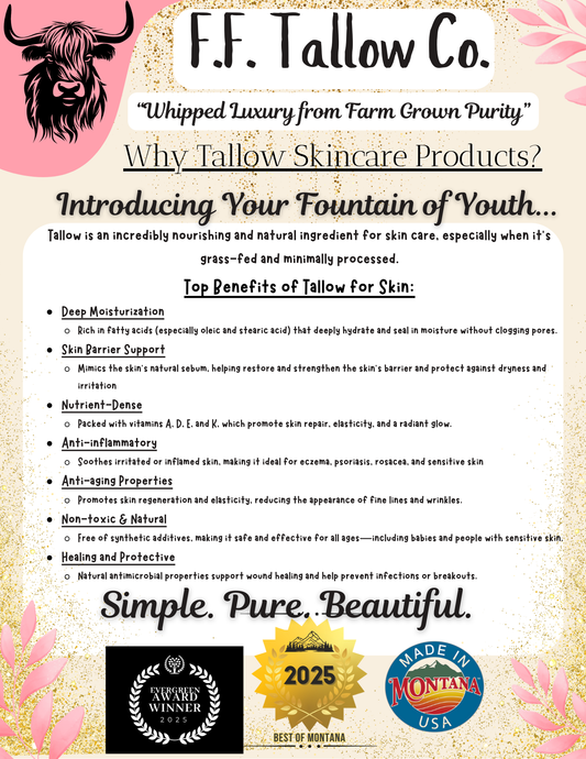 Foot Magic: Tallow Sugar Scrub Refreshing Mint- Treat Your Feet to Mint Therapy