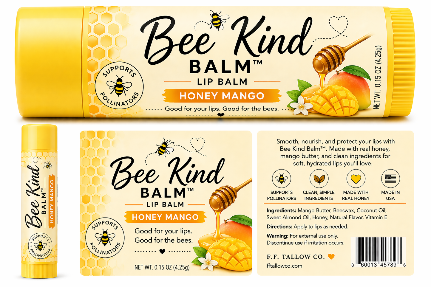 Bee Kind- Honey Bee Lip Balm