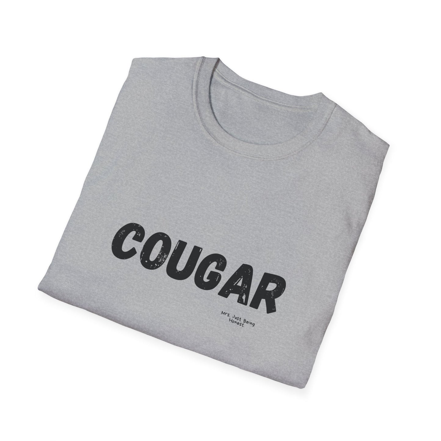 Cougar Graphic T-Shirt — Vintage Bold Text Tee