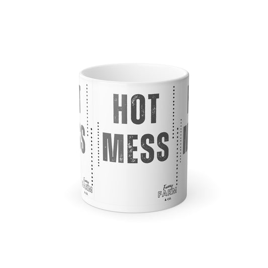 Hot Mess Color-Changing Mug — Funny 11oz Heat Reveal Coffee Cup