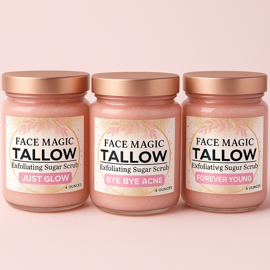 Face Magic: Tallow Fresh Face Sugar Scrub-Cream & Sugar