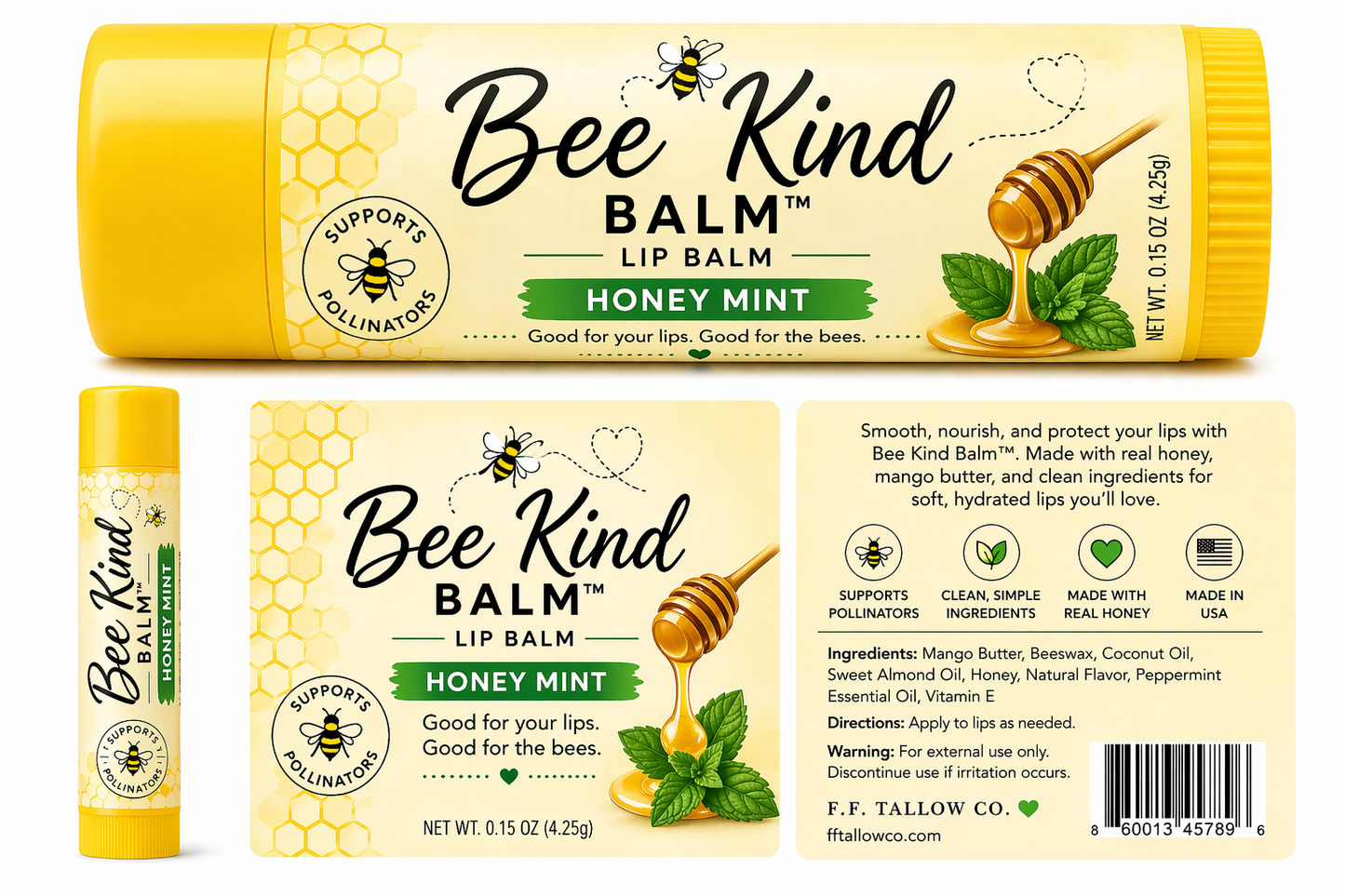 Bee Kind- Honey Bee Lip Balm