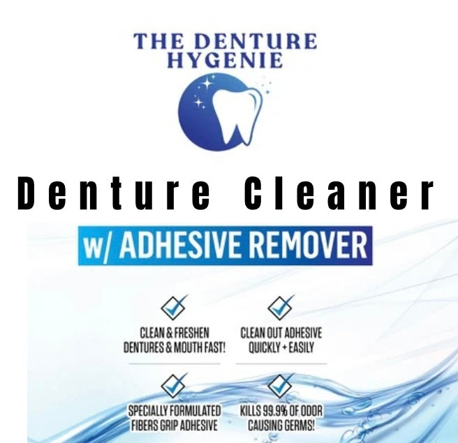 Denture Cleaning & Adhesive Remover Fizzing Magic Powder– Stain Removal, Adhesive Remover, Sanitizer & Breath Freshener