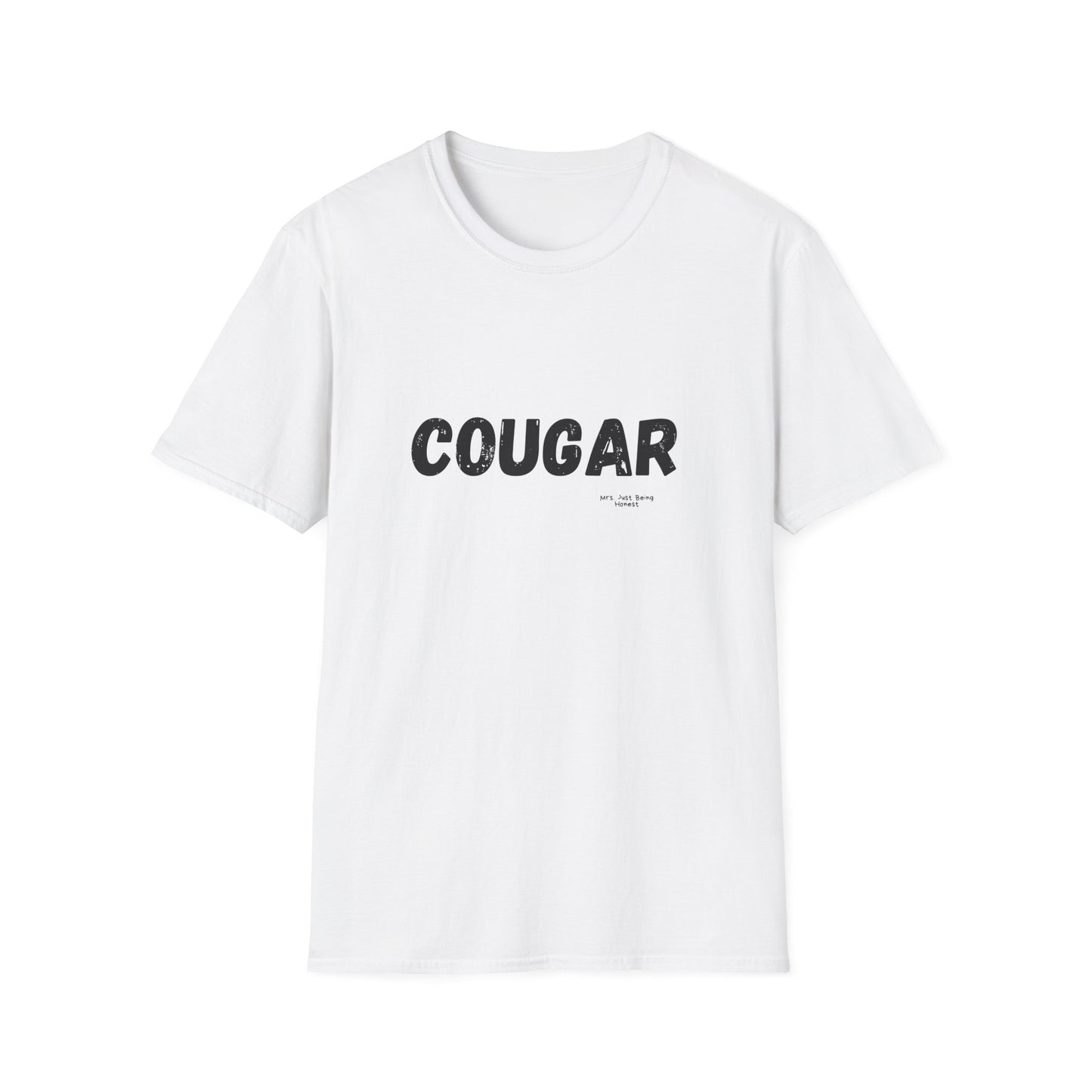 Cougar Graphic T-Shirt — Vintage Bold Text Tee