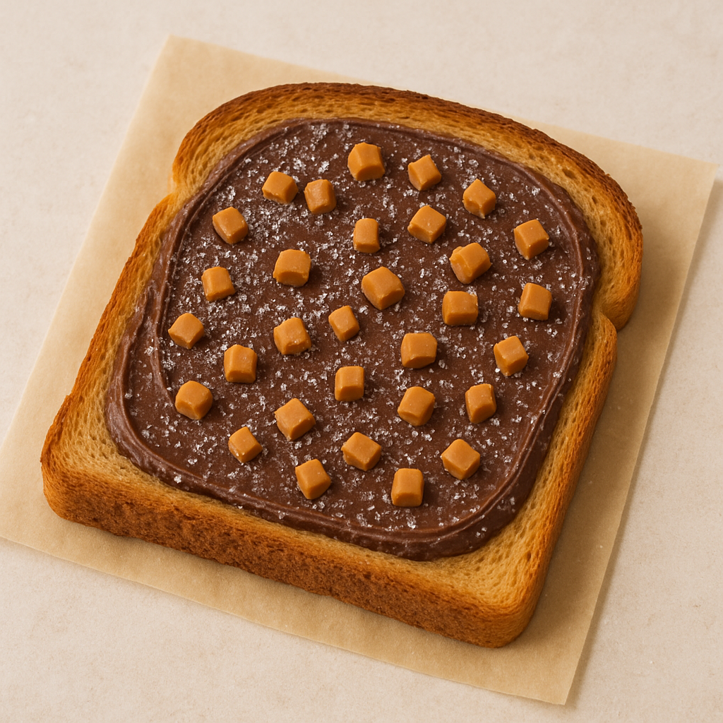 Holy Toast! Caramel Brownie Delight-Like licking the brownie bowl—on toast...