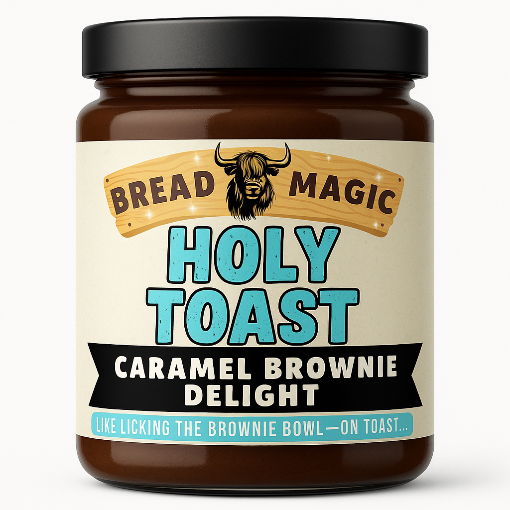 Holy Toast! Caramel Brownie Delight-Like licking the brownie bowl—on toast...