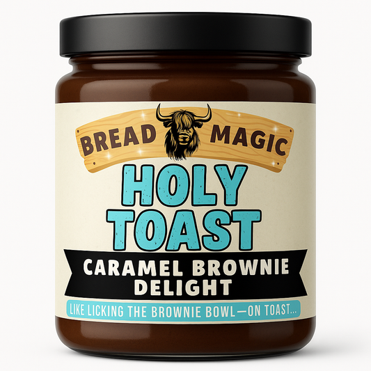 Holy Toast! Caramel Brownie Delight-Like licking the brownie bowl—on toast...
