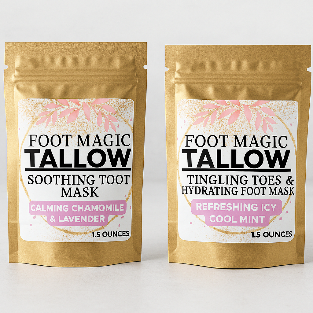Foot Magic: Tallow Soothing & Hydrating Mask- Soft Feet, Sweet Dreams