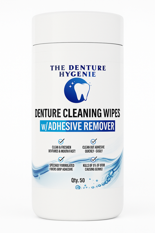 Denture Cleaning & Adhesive Remover Wipes